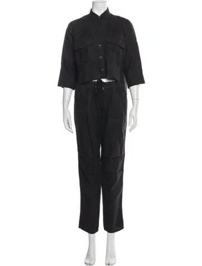 Pre-owned James Perse Linen Pant Set In Blue