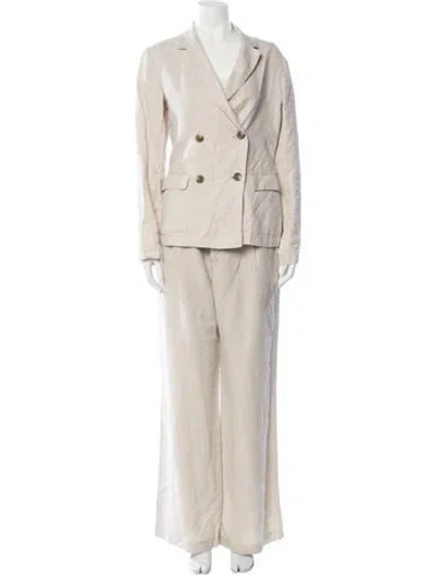 Pre-owned James Perse Linen Pant Set In Grey