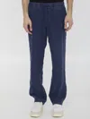 James Perse Drawstring Fleece Sweatpants In Blue