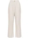 James Perse Linen Pleated Trousers In Neutrals