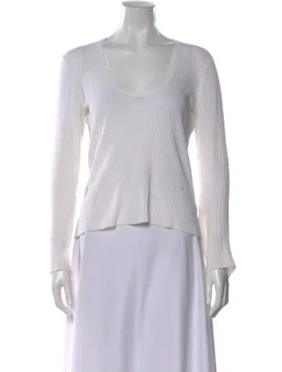 Pre-owned James Perse Linen Scoop Neck Sweater In Multi