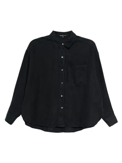 James Perse Linen Shirt In Black