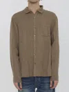 James Perse Linen Shirt In Beige