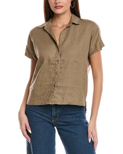 James Perse Linen Shirt In Brown