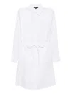 James Perse Linen Shirt Dress In White