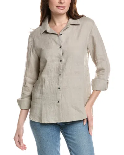 James Perse Linen Shirt In Grey