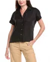 James Perse Linen Shirt In Black