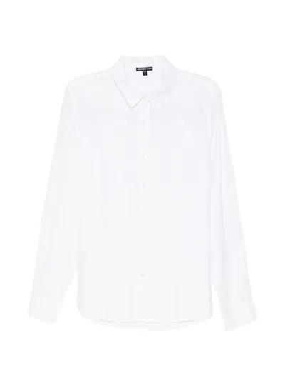 James Perse Garment-dyed Linen Shirt In White