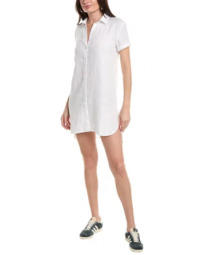 James Perse Linen Shirtdress In White