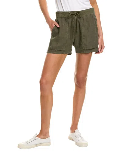 James Perse Linen Short In Green