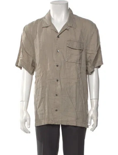Pre-owned James Perse Linen Short Sleeve Shirt In Neutral