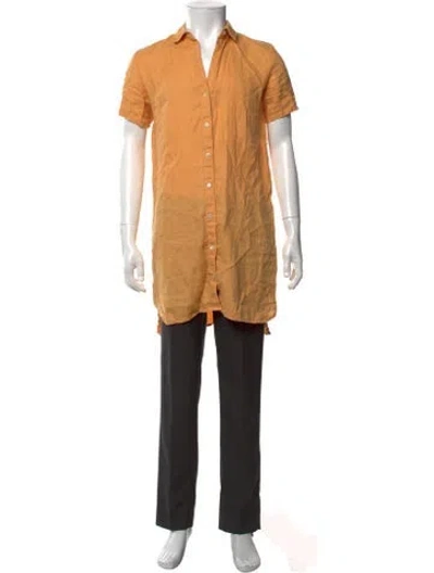 Pre-owned James Perse Linen Short Sleeve Shirt In Neutrals
