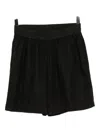 James Perse Linen Shorts In Black