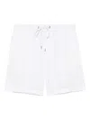 James Perse Cotton-blend Drawstring Shorts In White