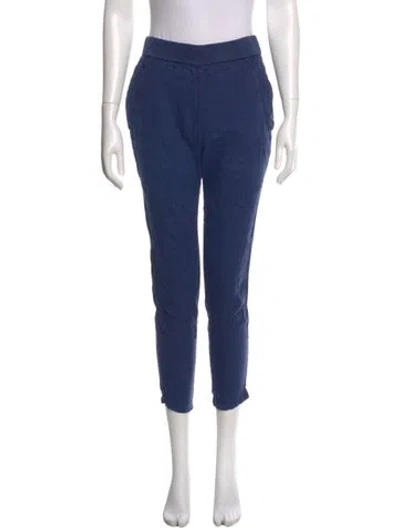 Pre-owned James Perse Linen Skinny Leg Pants In Blue