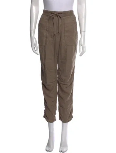 Pre-owned James Perse Linen Skinny Leg Pants In Neutral