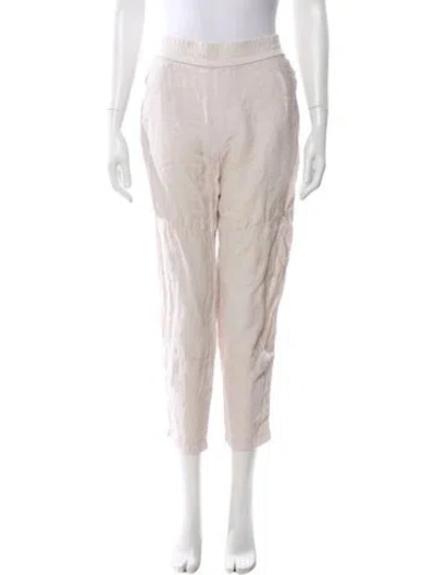 Pre-owned James Perse Linen Skinny Leg Pants In White