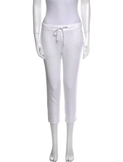 Pre-owned James Perse Linen Skinny Leg Pants In White