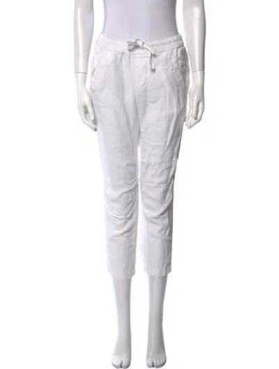 Pre-owned James Perse Linen Skinny Leg Pants In White