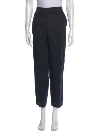 Pre-owned James Perse Linen Straight Leg Pants In Black