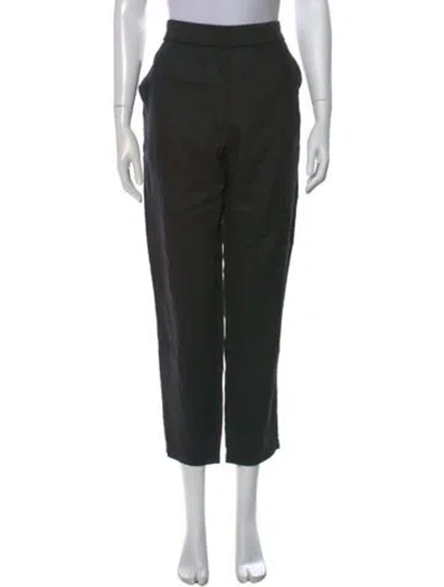 Pre-owned James Perse Linen Straight Leg Pants In Black