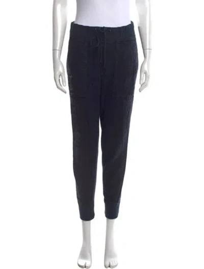 Pre-owned James Perse Linen Straight Leg Pants In Black