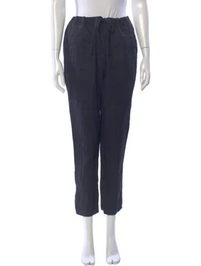 Pre-owned James Perse Linen Straight Leg Pants In Blue