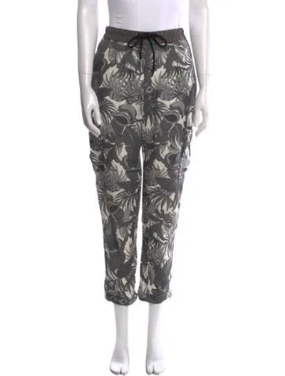Pre-owned James Perse Linen Straight Leg Pants In Gray