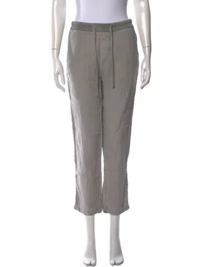 Pre-owned James Perse Linen Straight Leg Pants In Gray