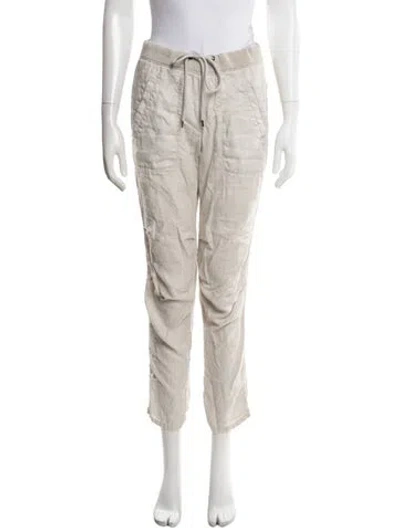 Pre-owned James Perse Linen Straight Leg Pants In Gray