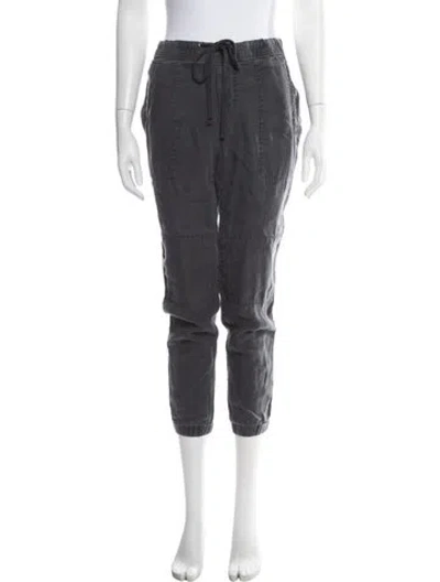 Pre-owned James Perse Linen Straight Leg Pants In Gray