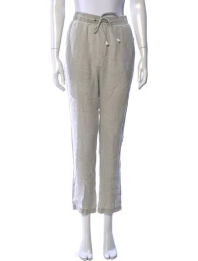 Pre-owned James Perse Linen Straight Leg Pants In Gray