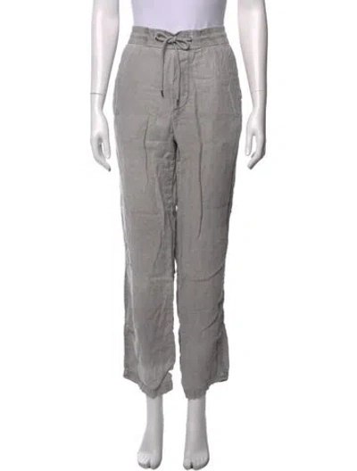 Pre-owned James Perse Linen Straight Leg Pants In Gray