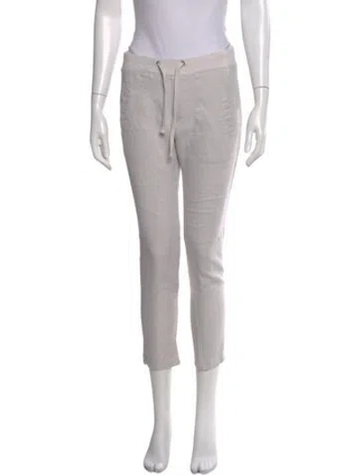 Pre-owned James Perse Linen Straight Leg Pants In Grey