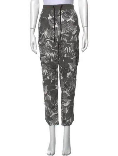 Pre-owned James Perse Linen Straight Leg Pants In Grey