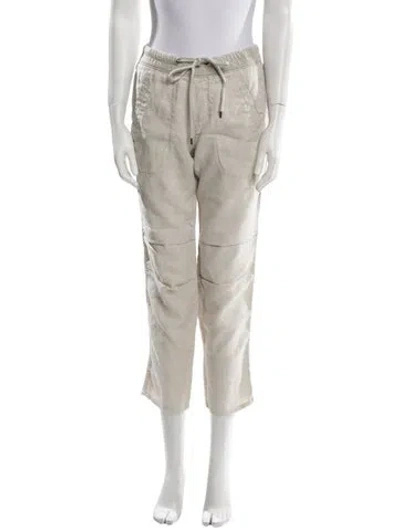 Pre-owned James Perse Linen Straight Leg Pants In Neutral