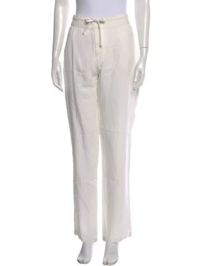 Pre-owned James Perse Linen Straight Leg Pants In Neutral