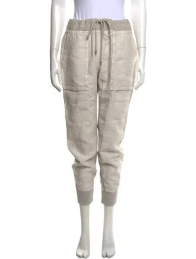 Pre-owned James Perse Linen Straight Leg Pants In Neutrals
