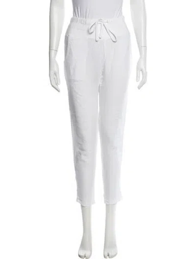 Pre-owned James Perse Linen Sweatpants In White