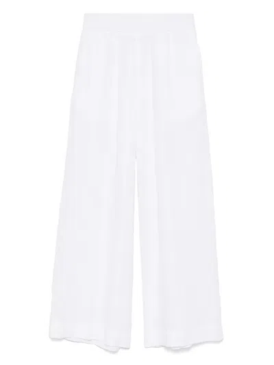 James Perse Linen Trousers In White