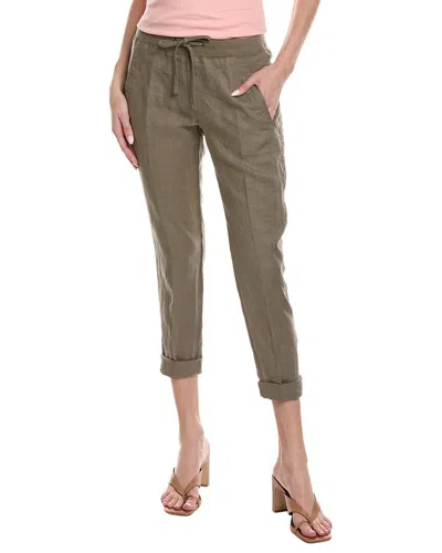 James Perse Linen Utility Pant In Green