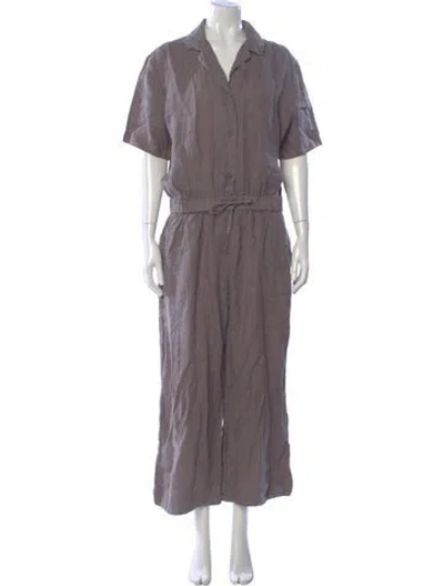 Pre-owned James Perse Linen V-neck Jumpsuit In Multi