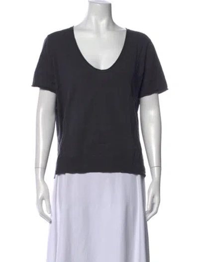 Pre-owned James Perse Linen V-neck Sweater In Grey