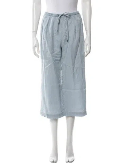 Pre-owned James Perse Linen Wide Leg Pants In Blue