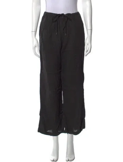 Pre-owned James Perse Linen Wide Leg Pants In Blue