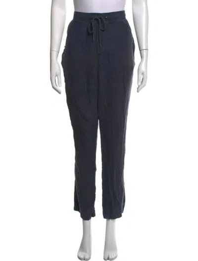 Pre-owned James Perse Linen Wide Leg Pants In Blue