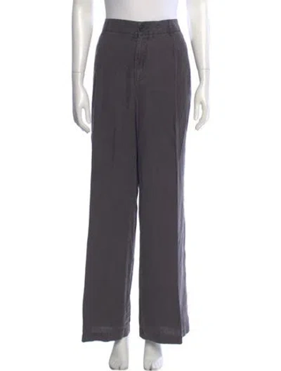 Pre-owned James Perse Linen Wide Leg Pants In Gray