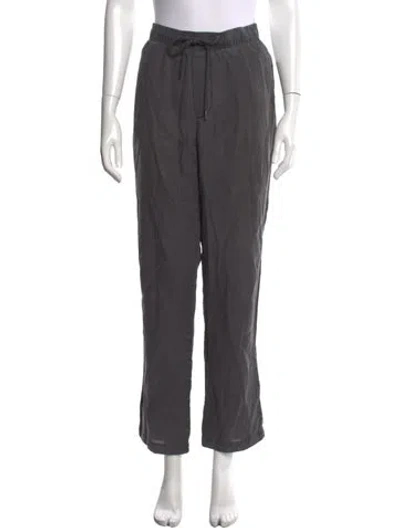 Pre-owned James Perse Linen Wide Leg Pants In Gray