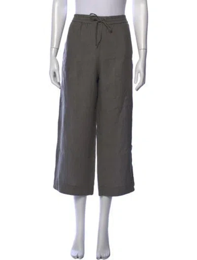 Pre-owned James Perse Linen Wide Leg Pants In Gray