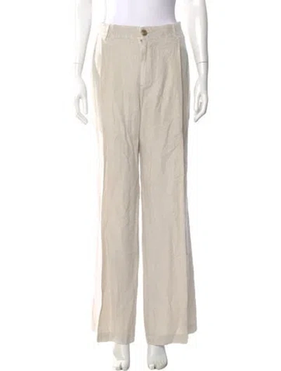 Pre-owned James Perse Linen Wide Leg Pants In Neutral